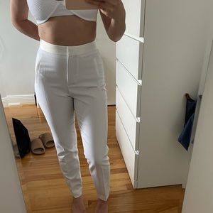 White tailored pants from Zara